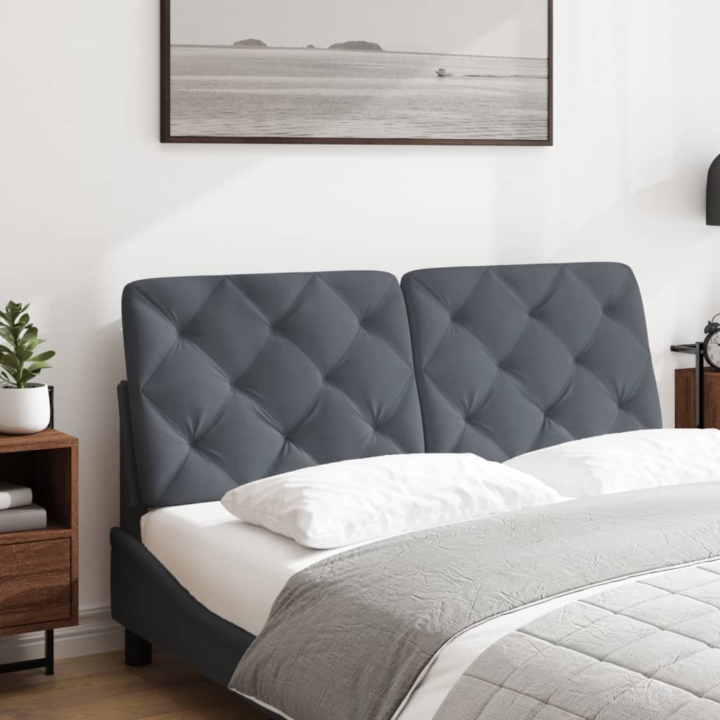 gavlpude 120 cm velour mørkegrå