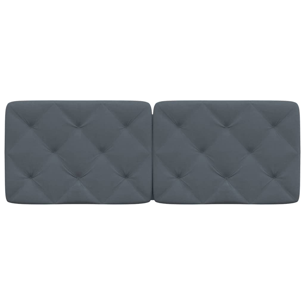 gavlpude 120 cm velour mørkegrå