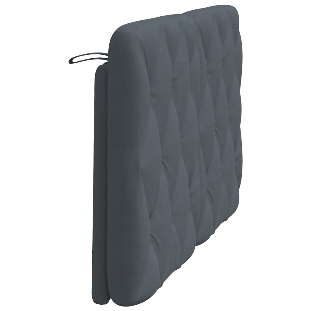 gavlpude 120 cm velour mørkegrå