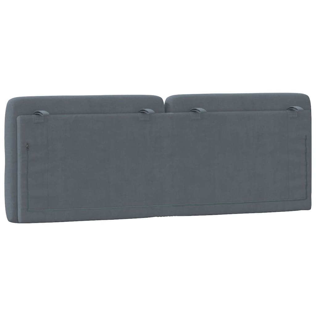 gavlpude 120 cm velour mørkegrå