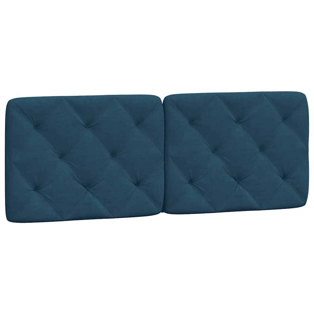 gavlpude 120 cm velour blå