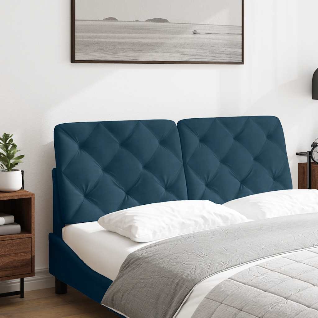 gavlpude 120 cm velour blå