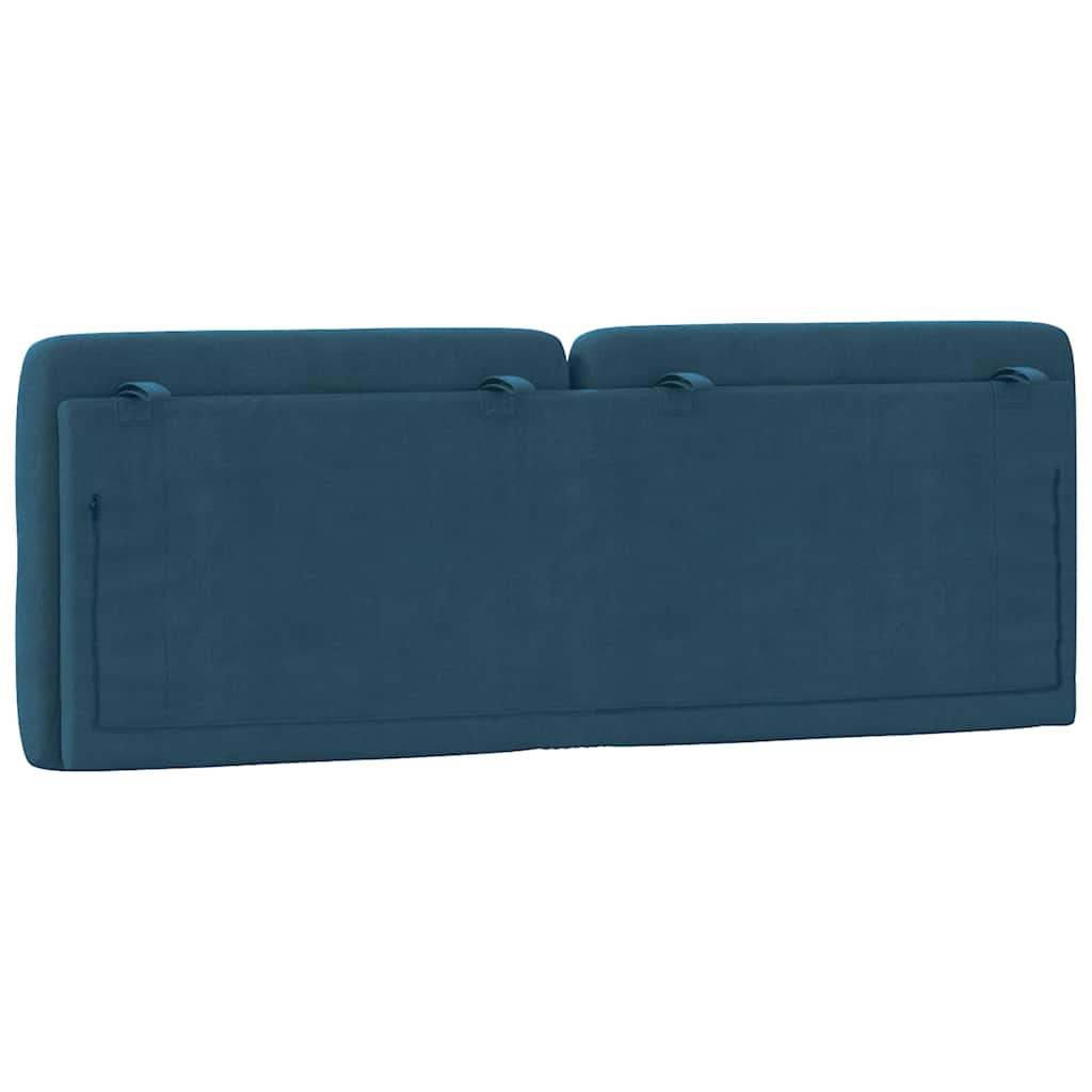 gavlpude 120 cm velour blå