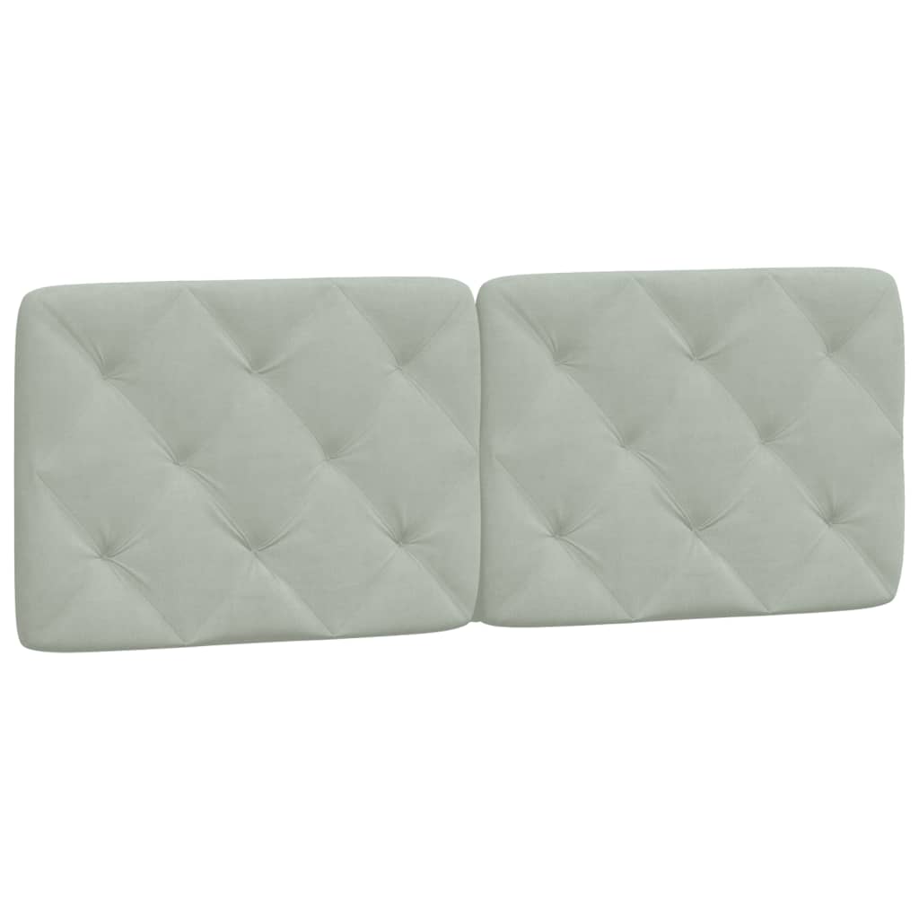 gavlpude 140 cm velour lysegrå