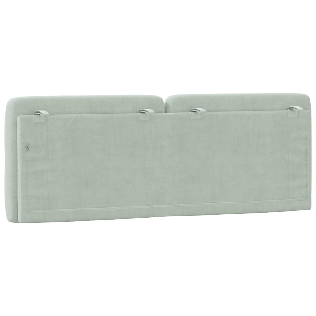 gavlpude 140 cm velour lysegrå