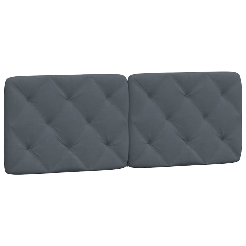 gavlpude 140 cm velour mørkegrå