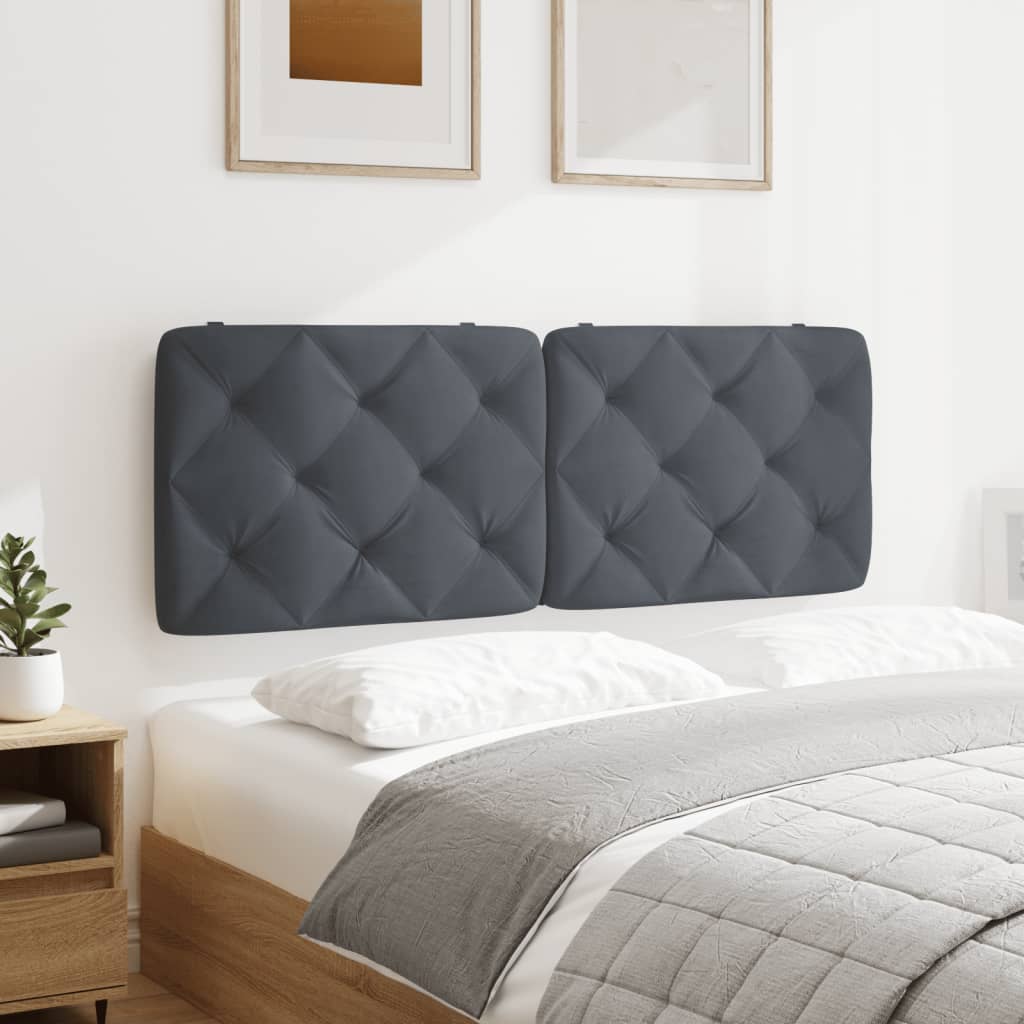 gavlpude 140 cm velour mørkegrå