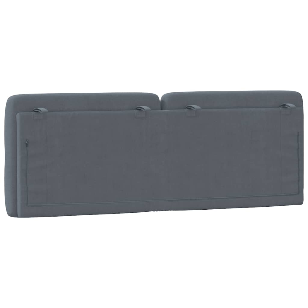 gavlpude 140 cm velour mørkegrå