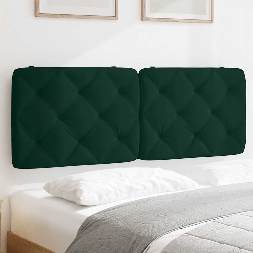 gavlpude 140 cm velour mørkegrøn