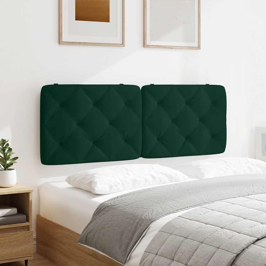 gavlpude 140 cm velour mørkegrøn