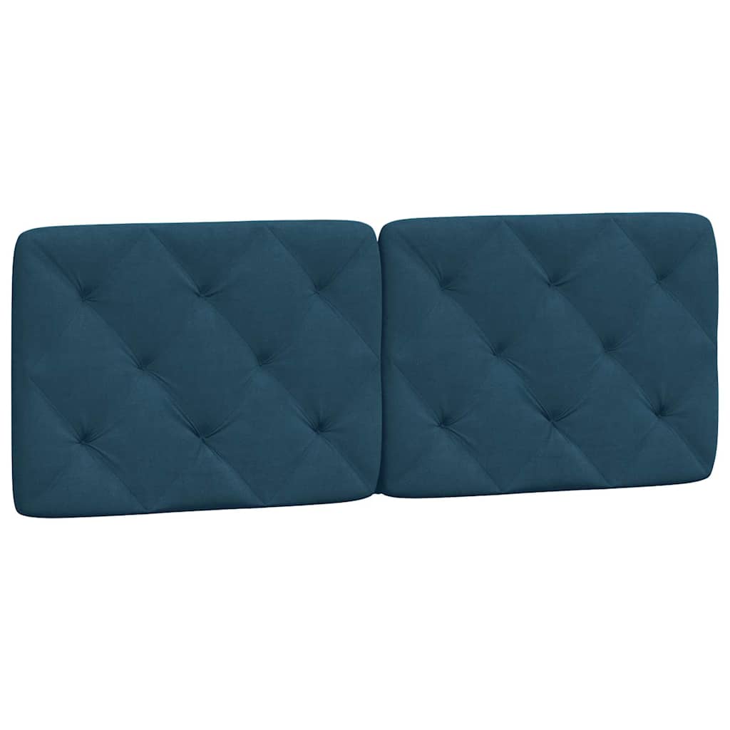gavlpude 140 cm velour blå