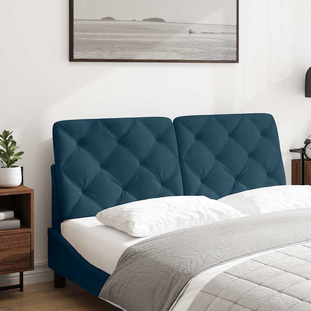 gavlpude 140 cm velour blå