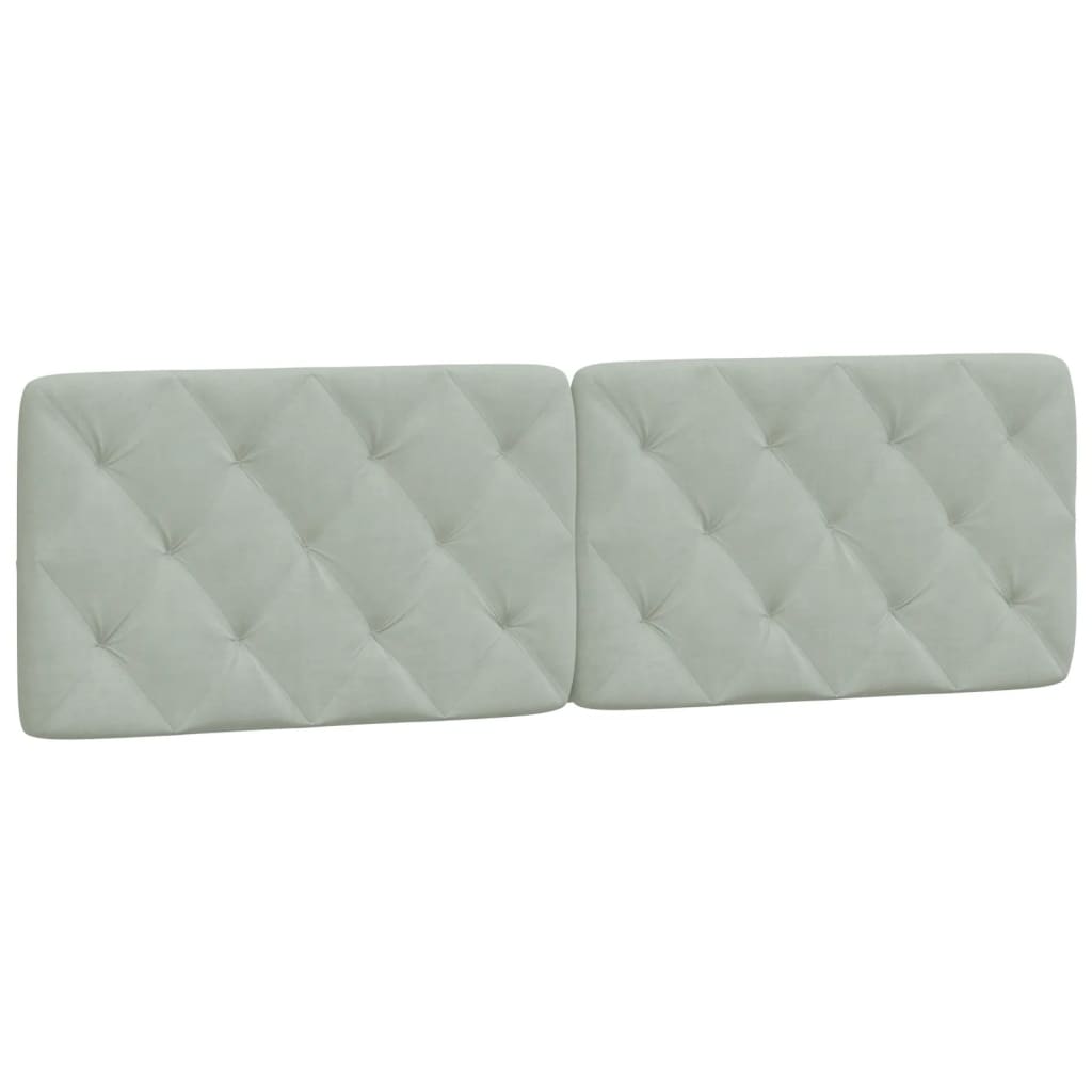 gavlpude 160 cm velour lysegrå