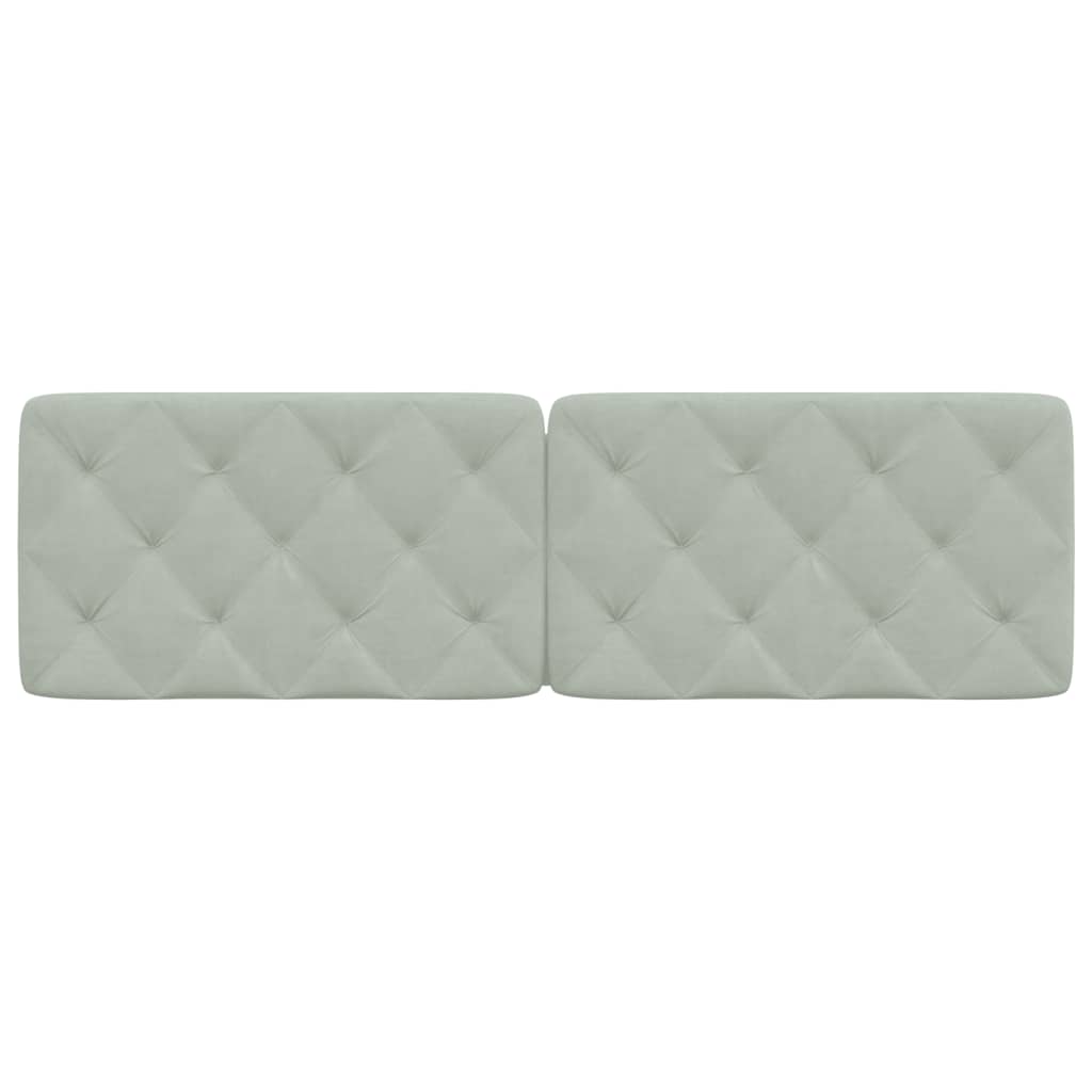 gavlpude 160 cm velour lysegrå