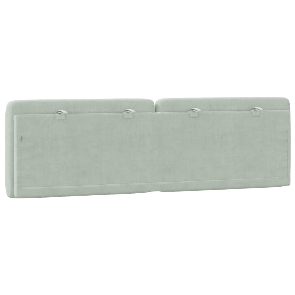 gavlpude 160 cm velour lysegrå