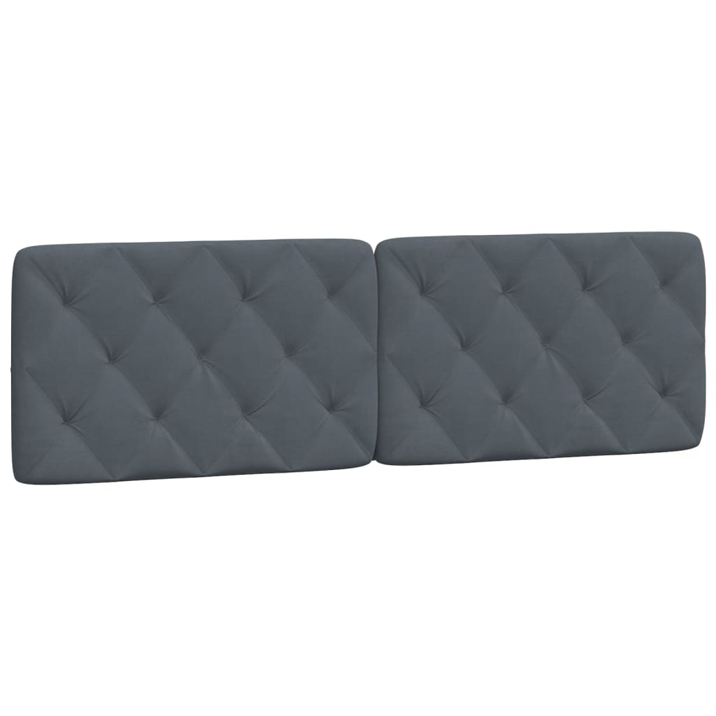 gavlpude 160 cm velour mørkegrå