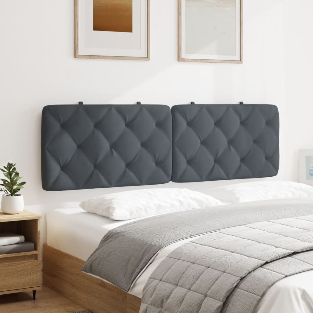 gavlpude 160 cm velour mørkegrå