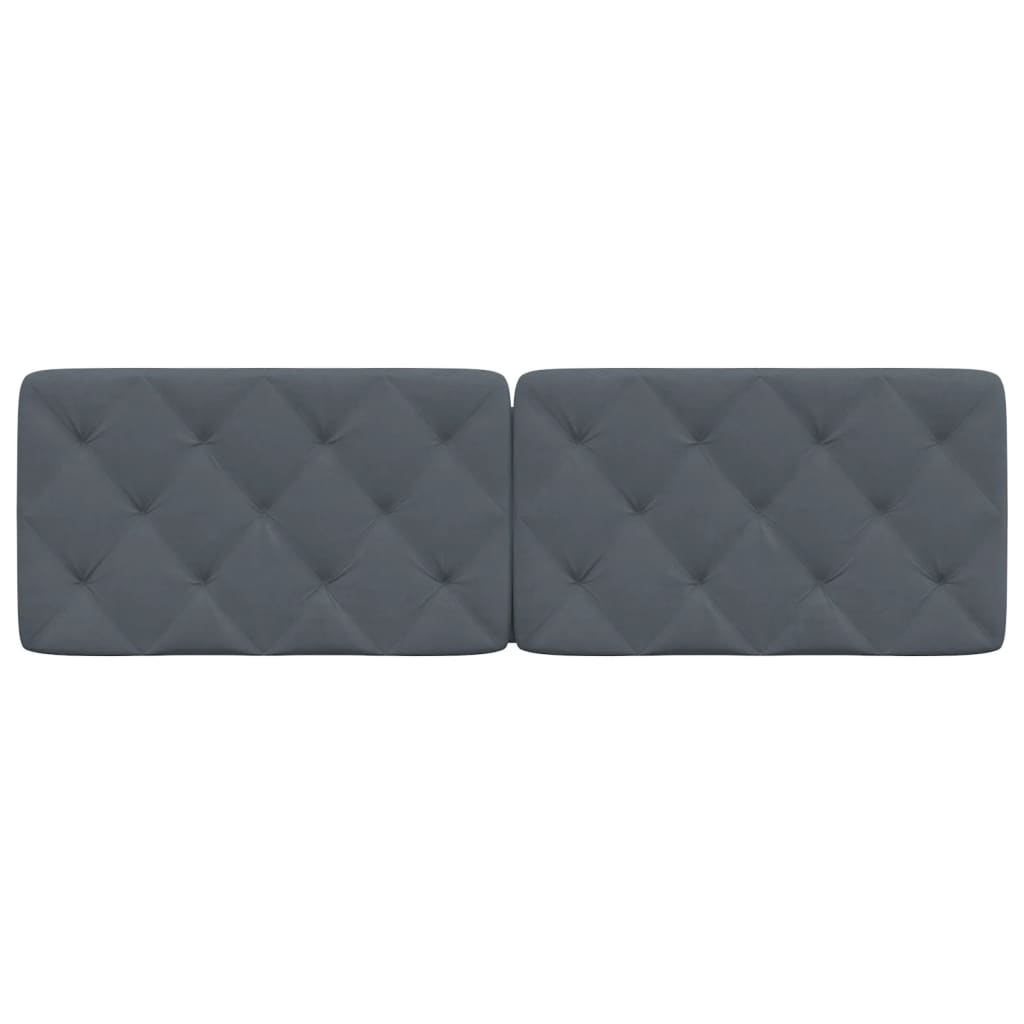 gavlpude 160 cm velour mørkegrå