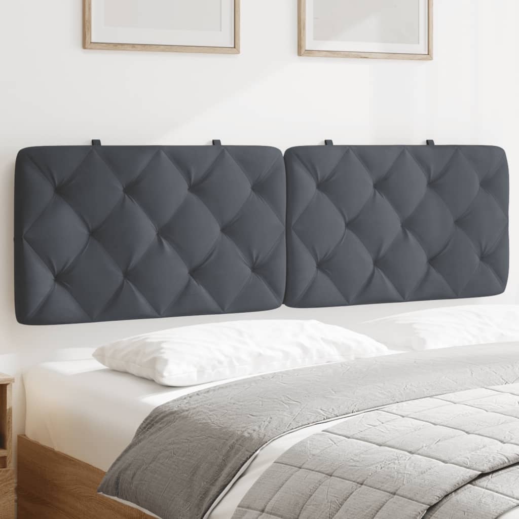 gavlpude 160 cm velour mørkegrå