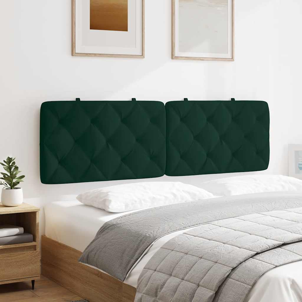 gavlpude 160 cm velour mørkegrøn