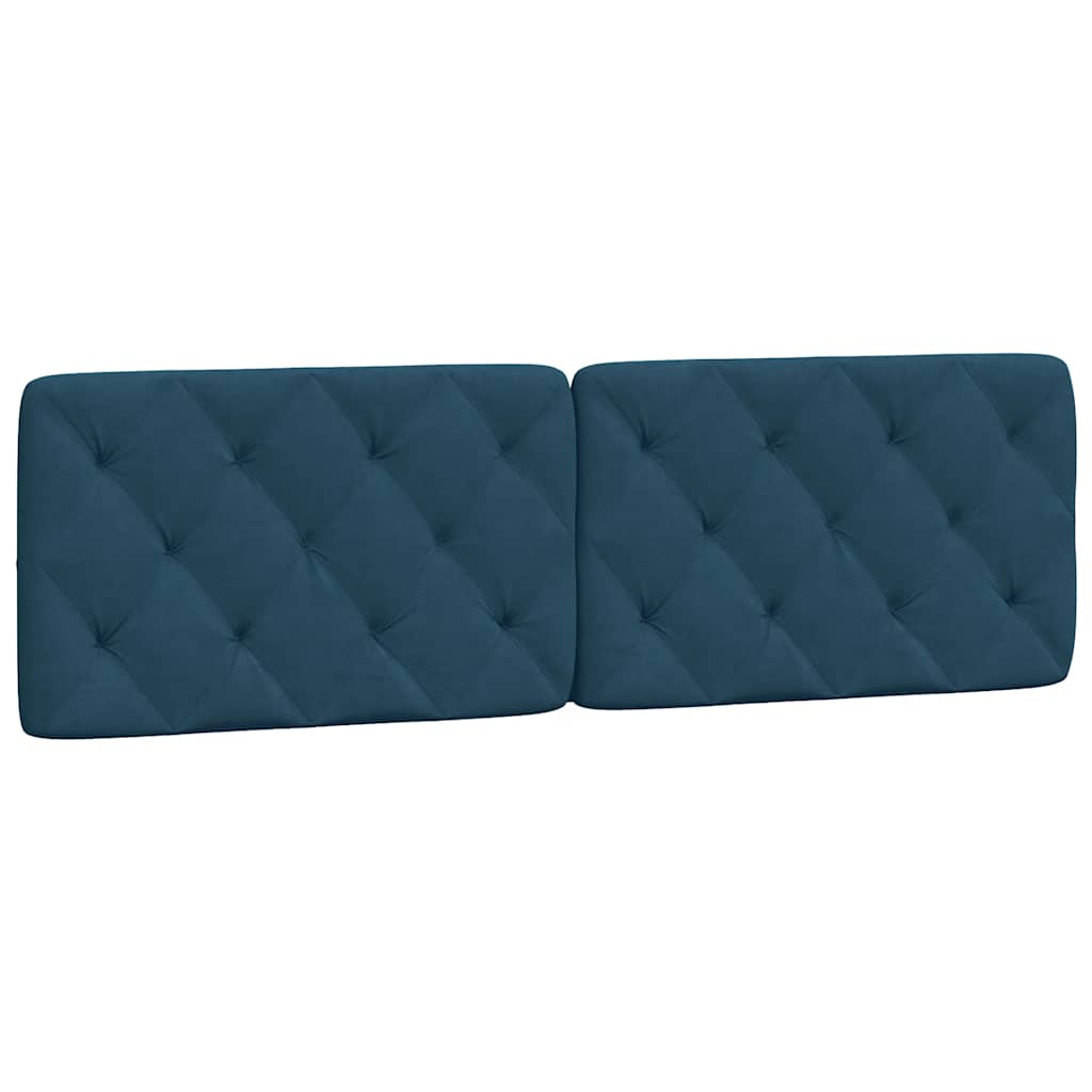 gavlpude 160 cm velour blå
