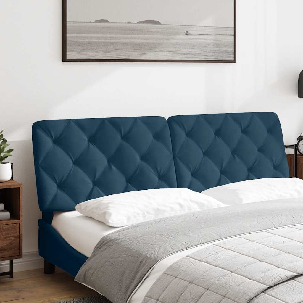gavlpude 160 cm velour blå