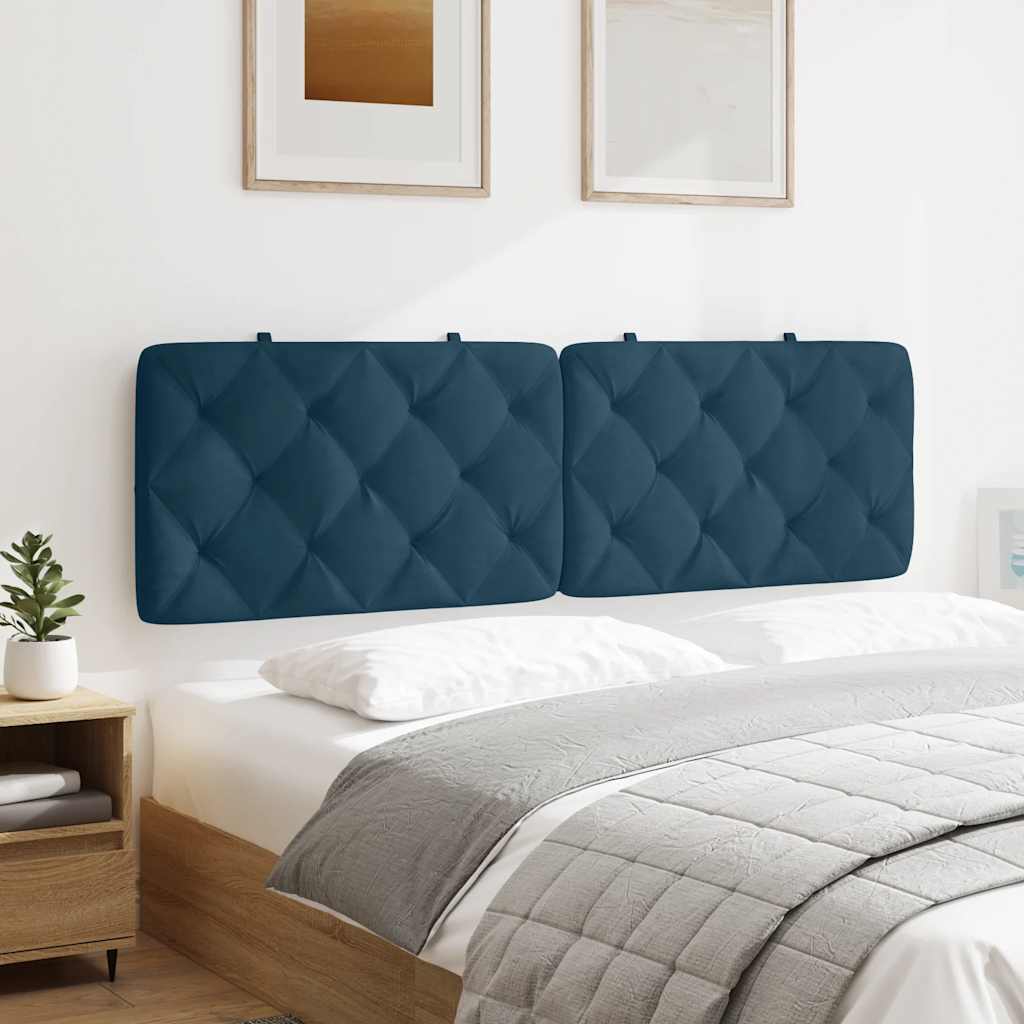gavlpude 160 cm velour blå