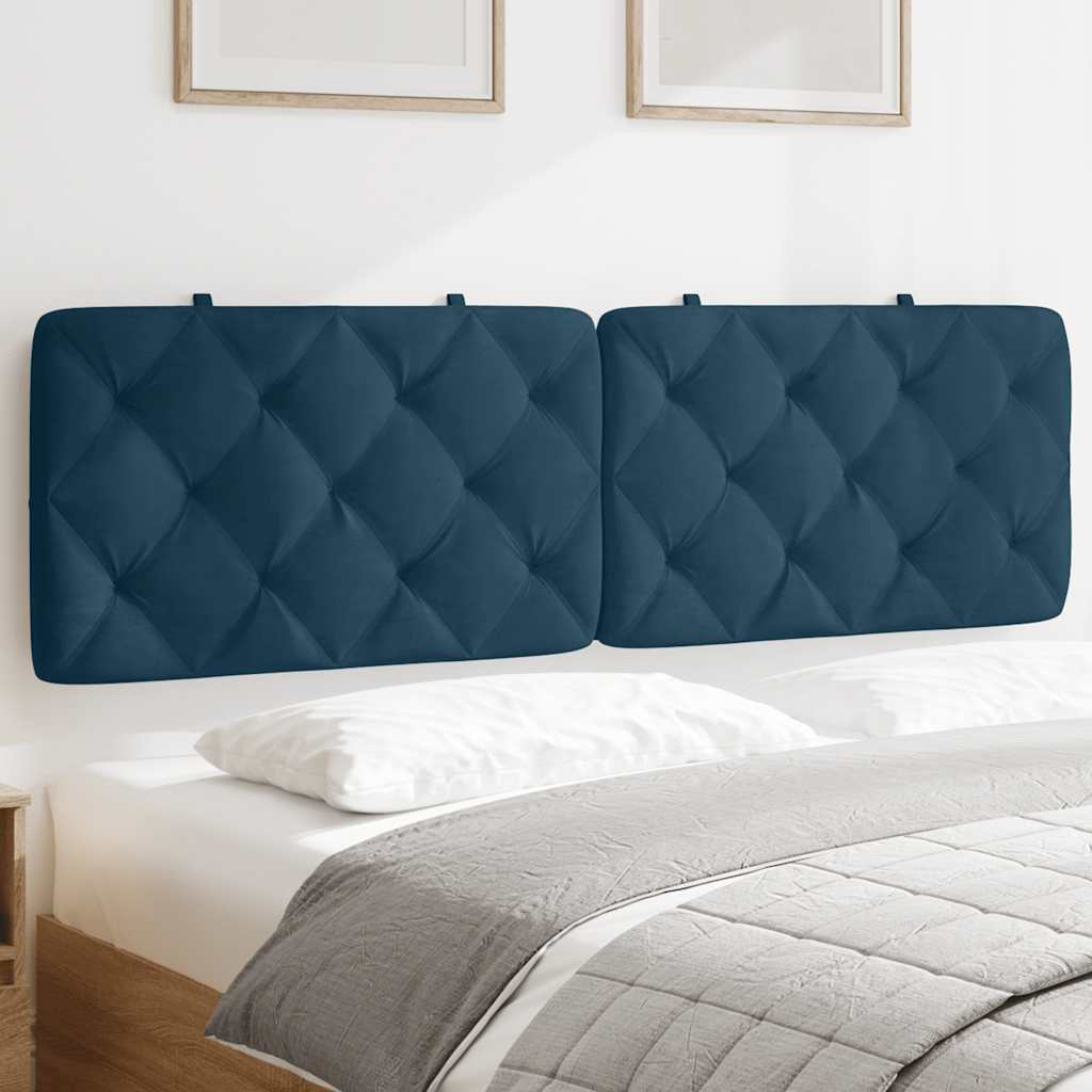 gavlpude 160 cm velour blå