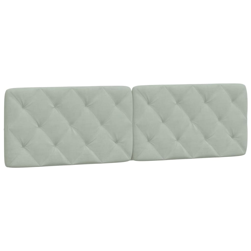 gavlpude 180 cm velour lysegrå
