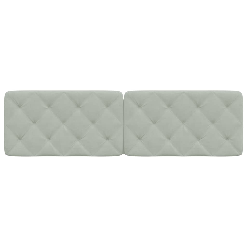 gavlpude 180 cm velour lysegrå