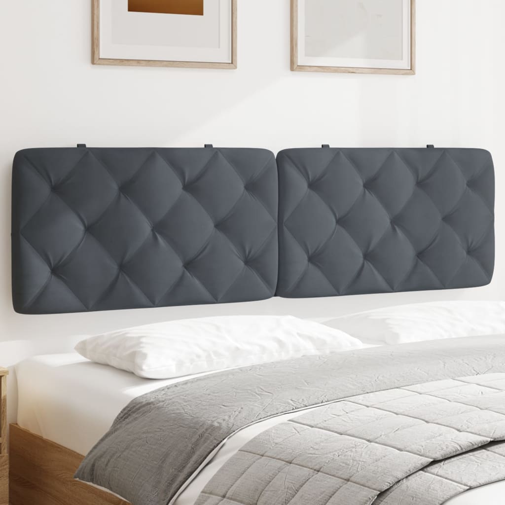 gavlpude 180 cm velour mørkegrå
