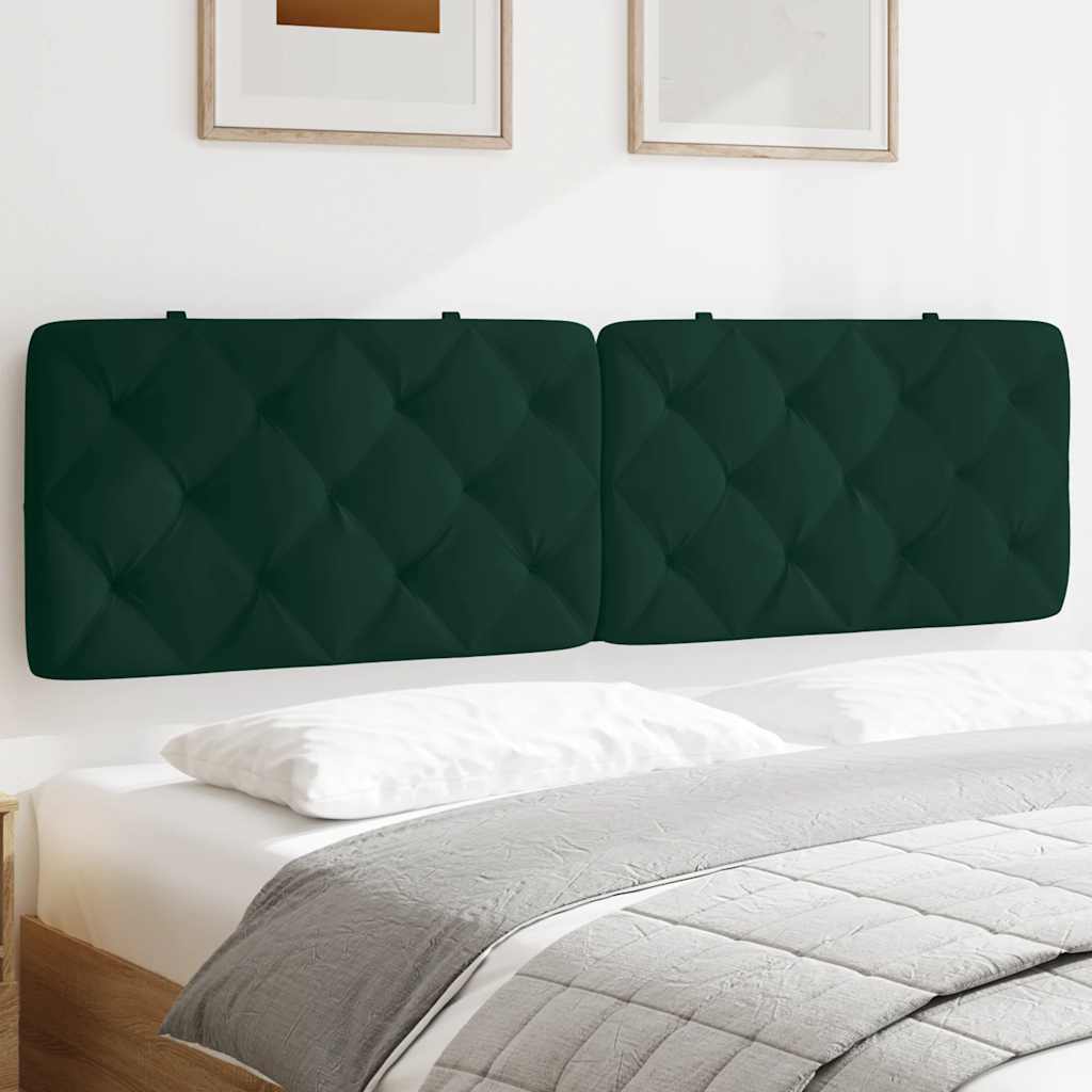gavlpude 180 cm velour mørkegrøn