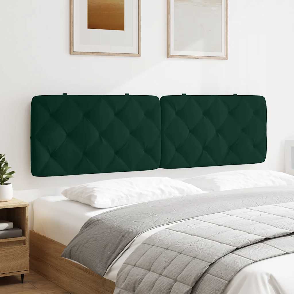 gavlpude 180 cm velour mørkegrøn