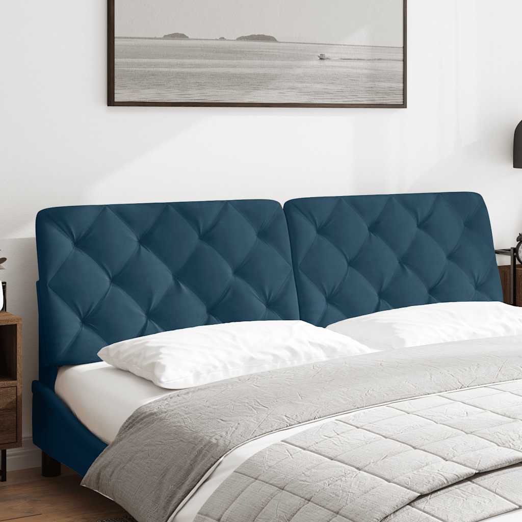 gavlpude 180 cm velour blå