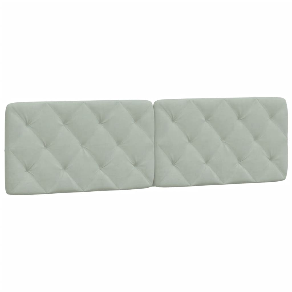 gavlpude 183 cm velour lysegrå