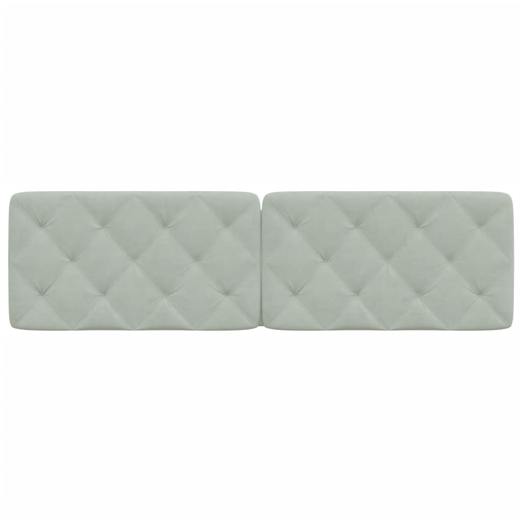 gavlpude 183 cm velour lysegrå