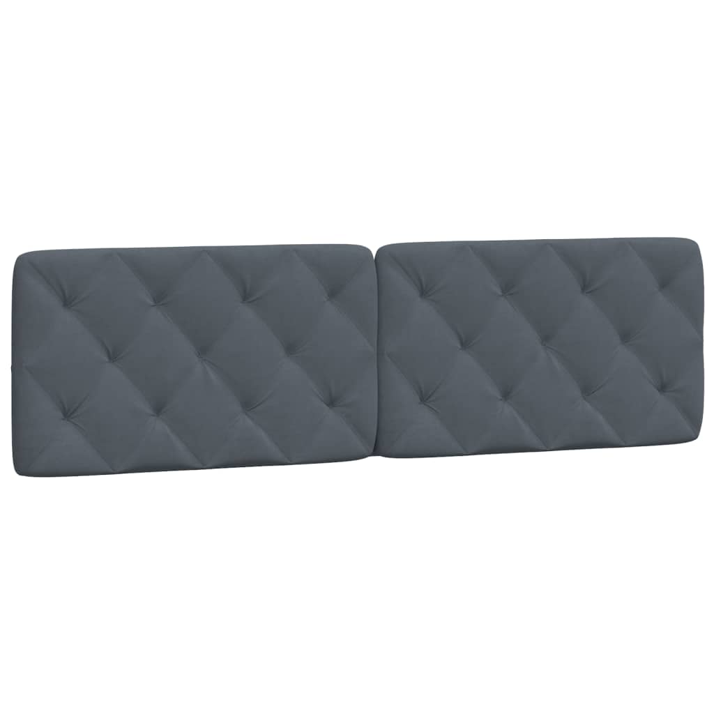 gavlpude 183 cm velour mørkegrå
