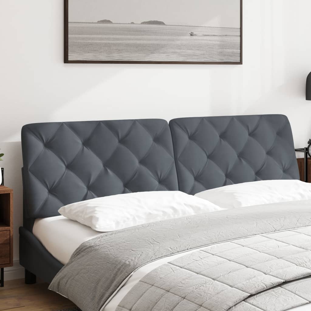 gavlpude 183 cm velour mørkegrå