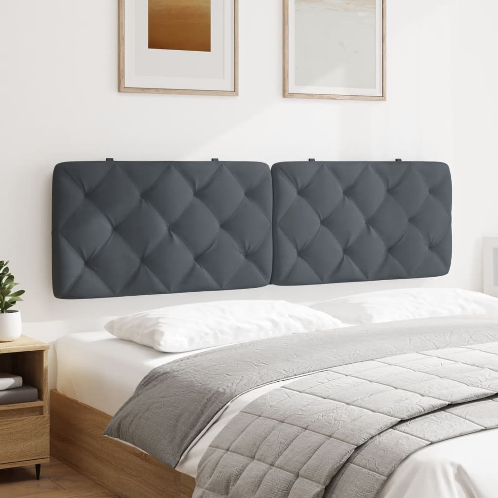 gavlpude 183 cm velour mørkegrå