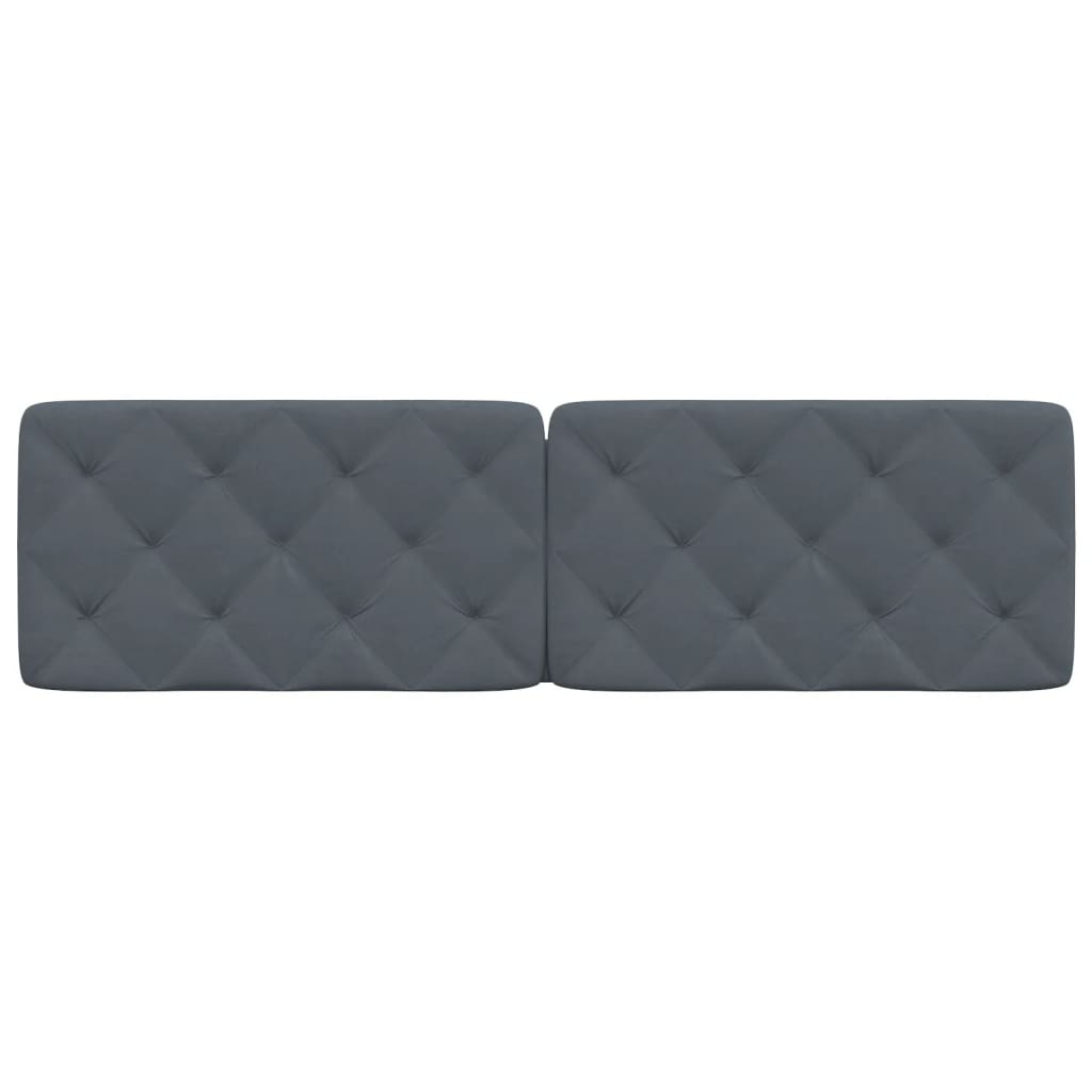 gavlpude 183 cm velour mørkegrå