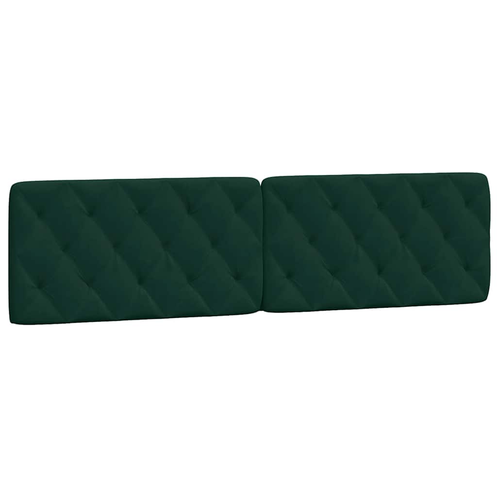 gavlpude 200 cm velour mørkegrøn