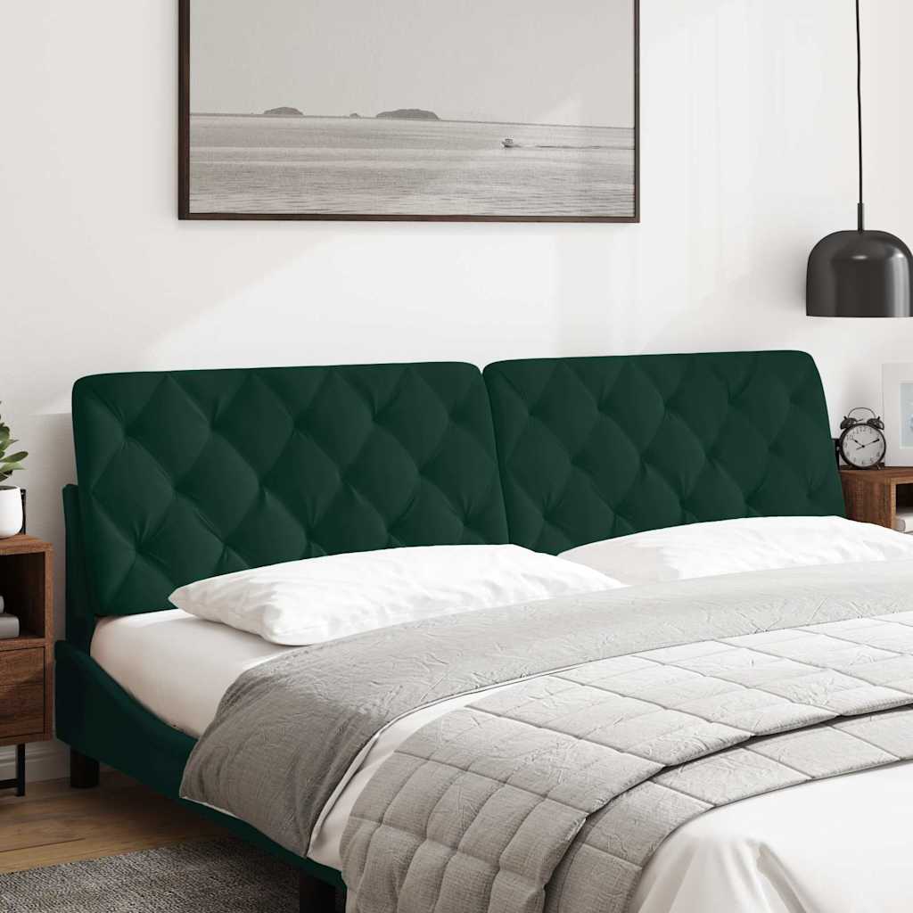 gavlpude 200 cm velour mørkegrøn