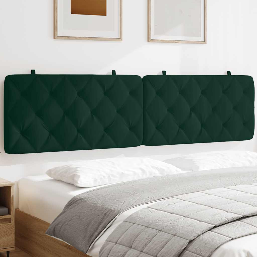 gavlpude 200 cm velour mørkegrøn