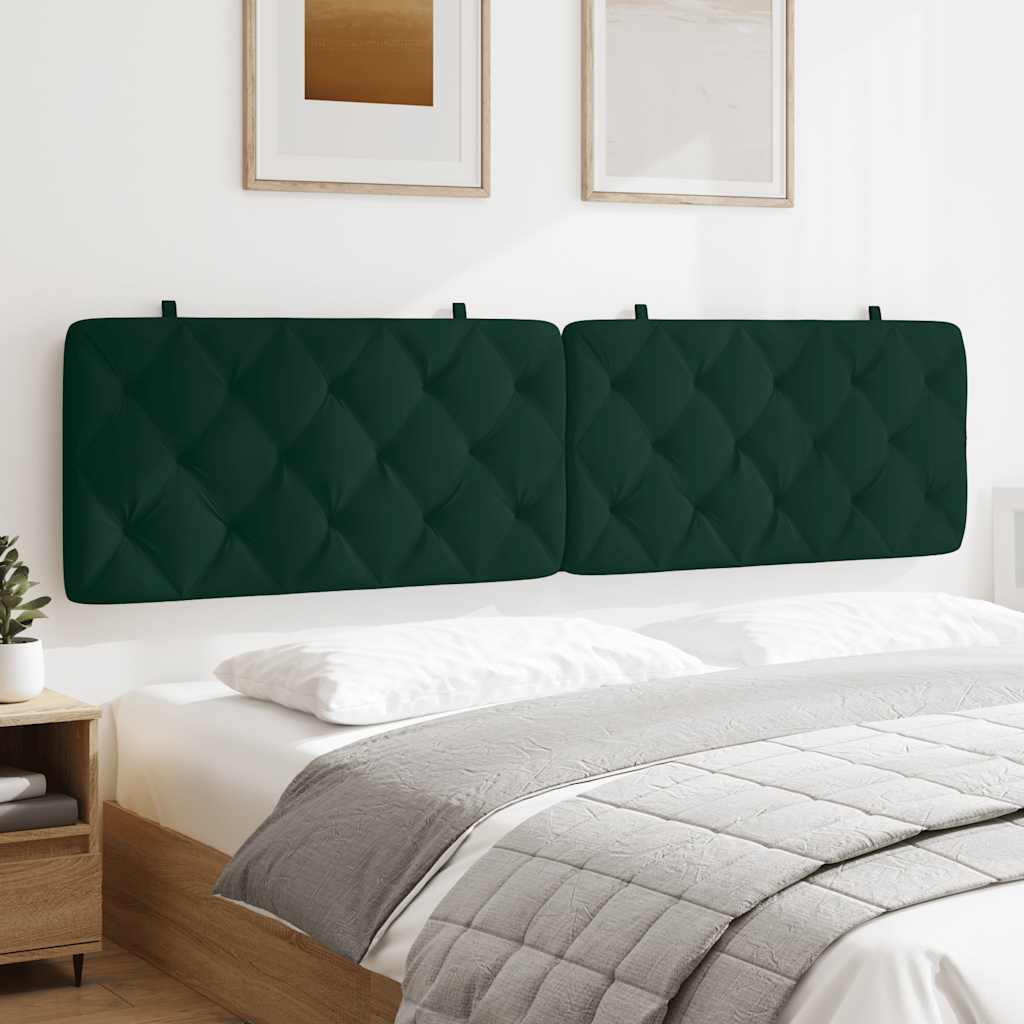 gavlpude 200 cm velour mørkegrøn
