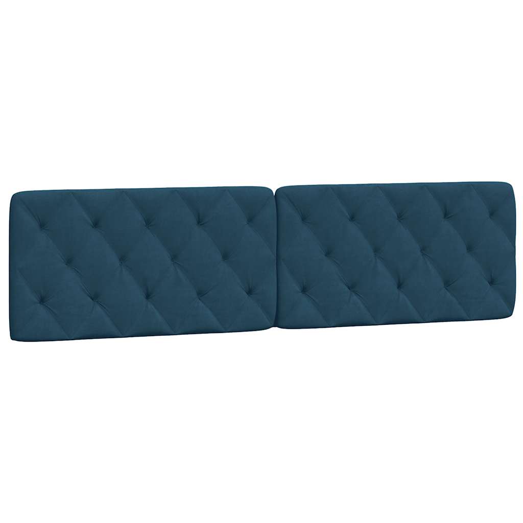 gavlpude 200 cm velour blå