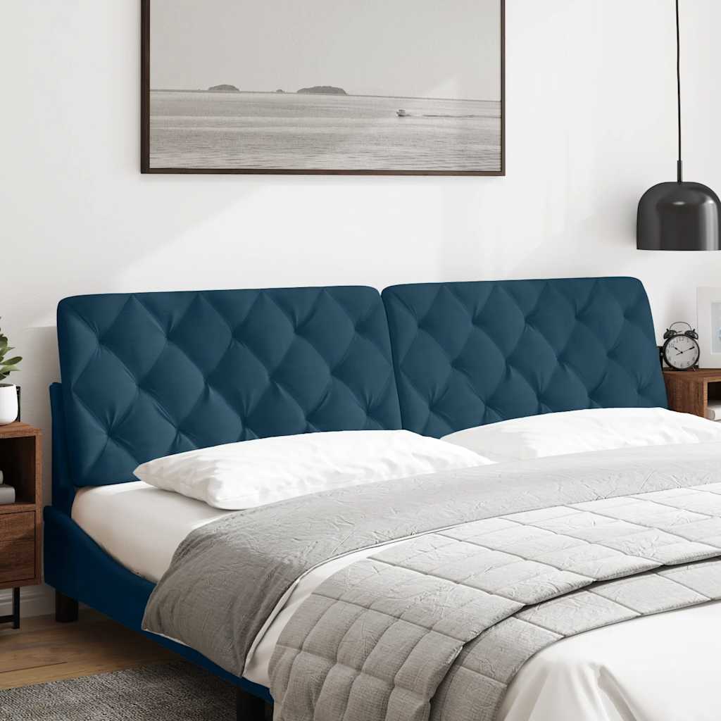 gavlpude 200 cm velour blå