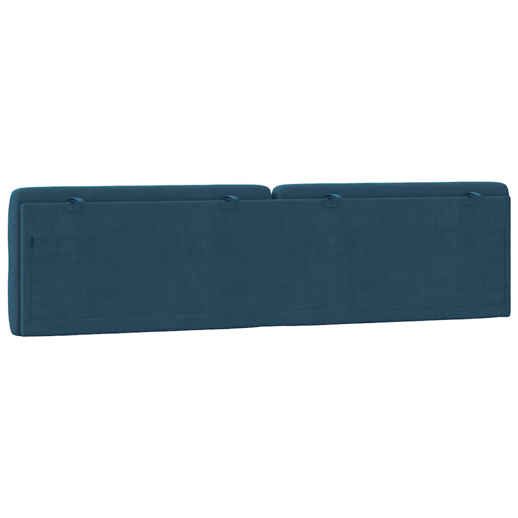 gavlpude 200 cm velour blå