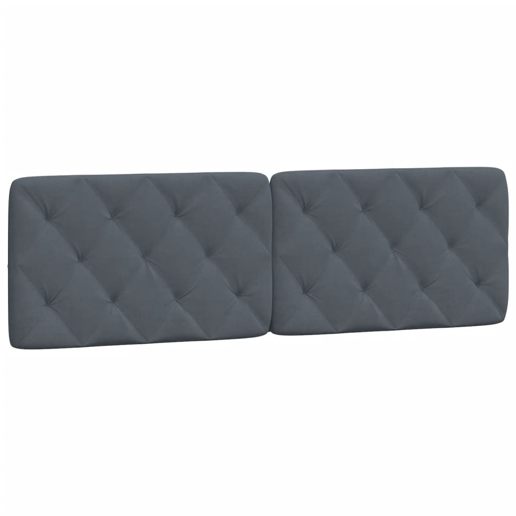 gavlpude 152 cm velour mørkegrå