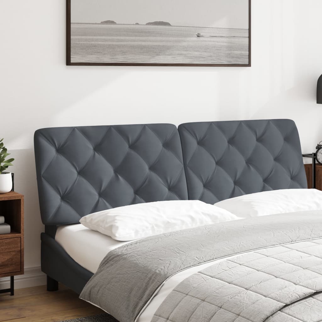 gavlpude 152 cm velour mørkegrå