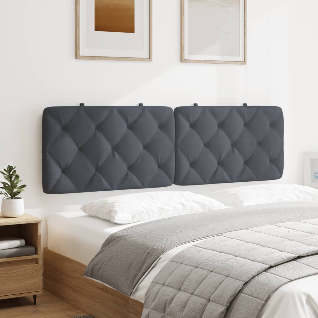 gavlpude 152 cm velour mørkegrå